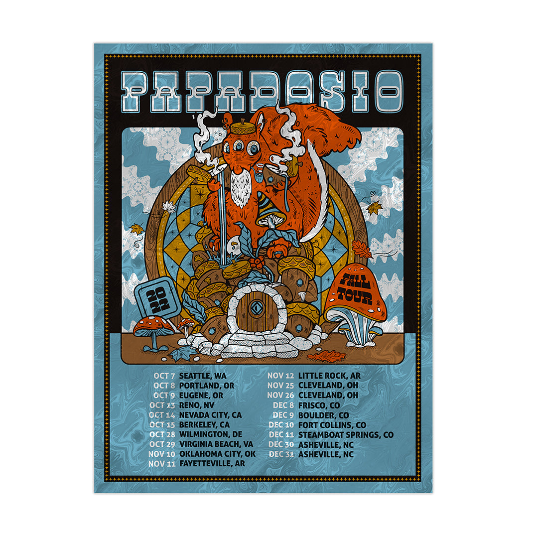 2022 Papadosio Fall Tour Squirrel Poster