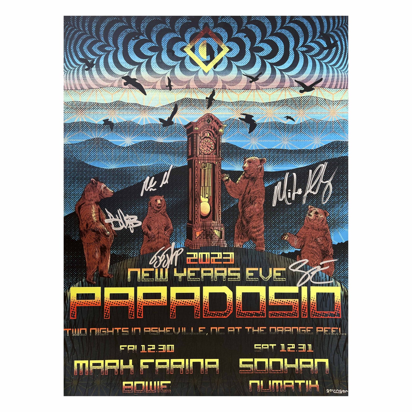 2023 Papadosio NYE Event Poster