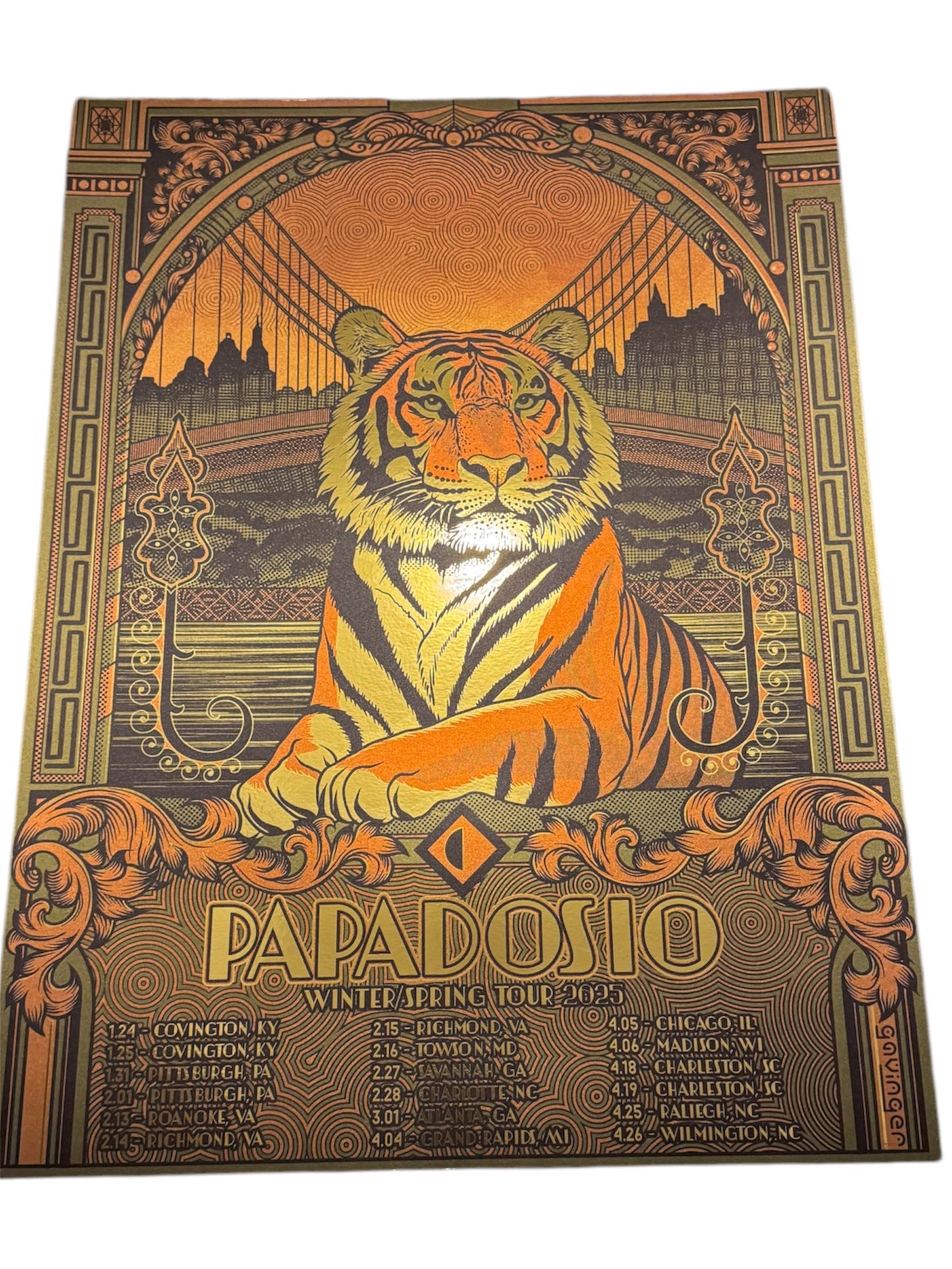 Papadosio 2025 Winter/Spring Tour Poster by Gavinger