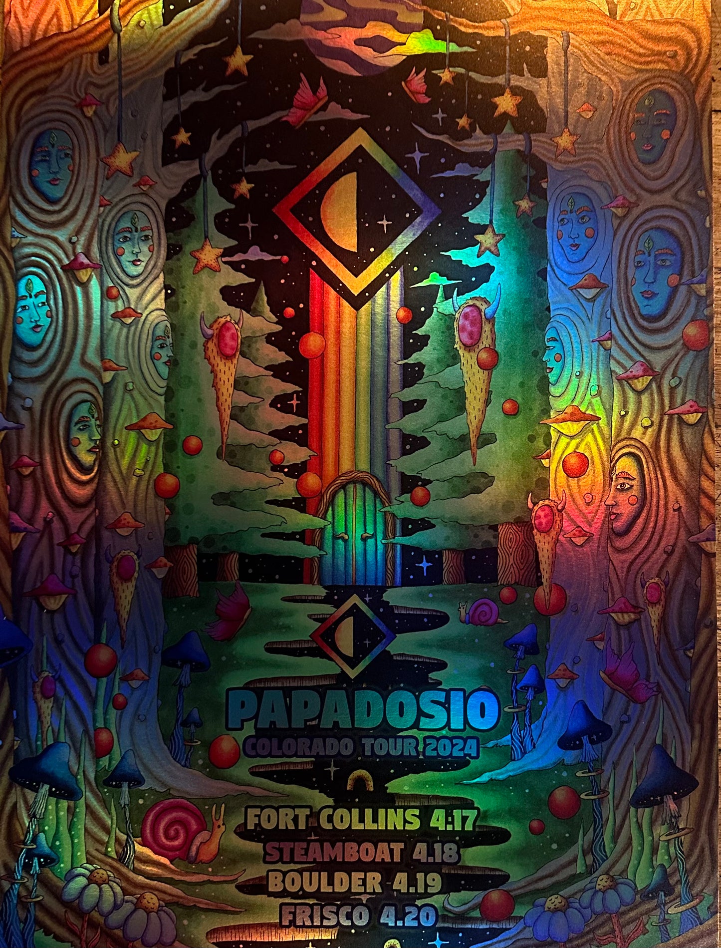 2024 Papadosio Colorado Tour "People as Trees" Foil Poster