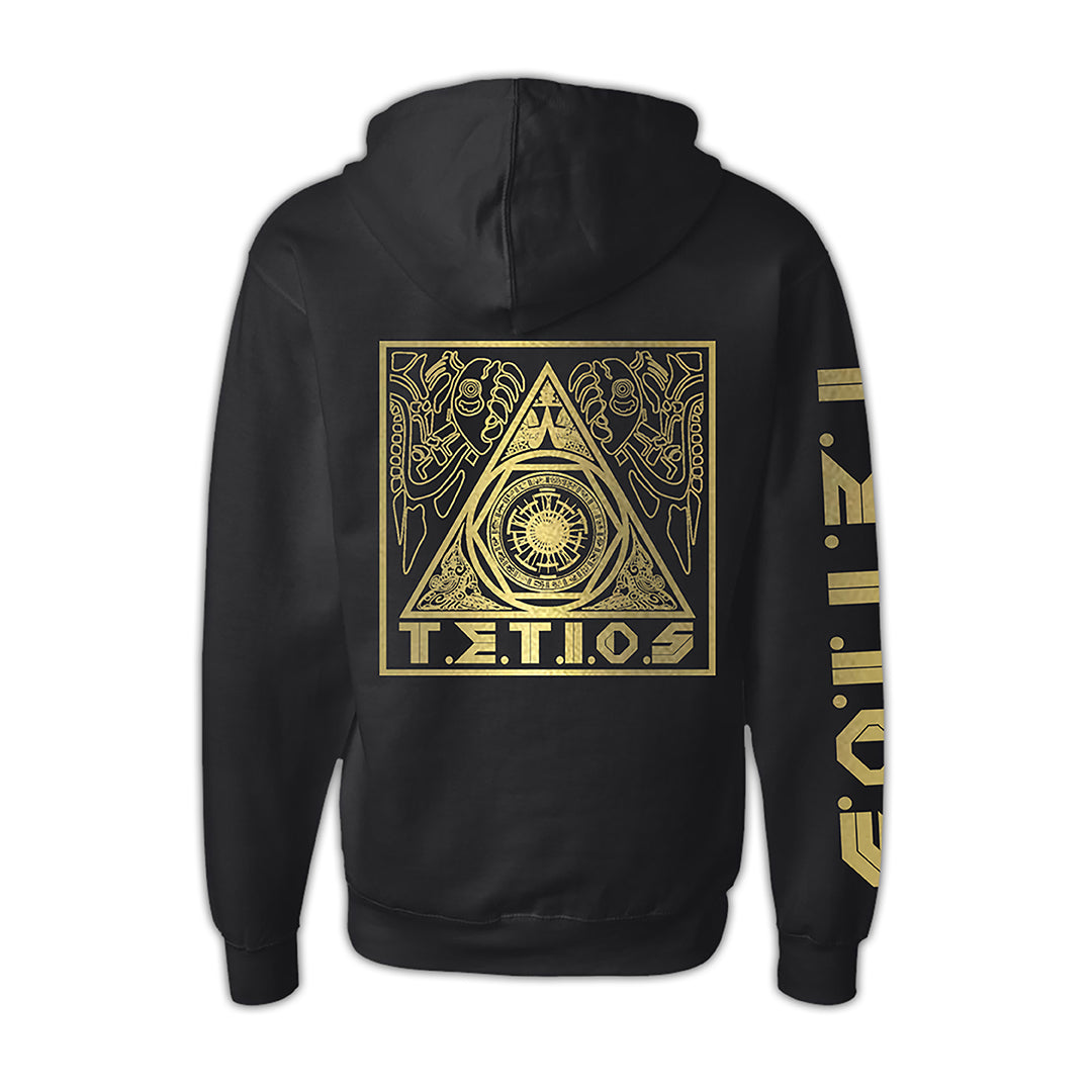 T.E.T.I.O.S. Metallic Gold Zip Up Hoodie