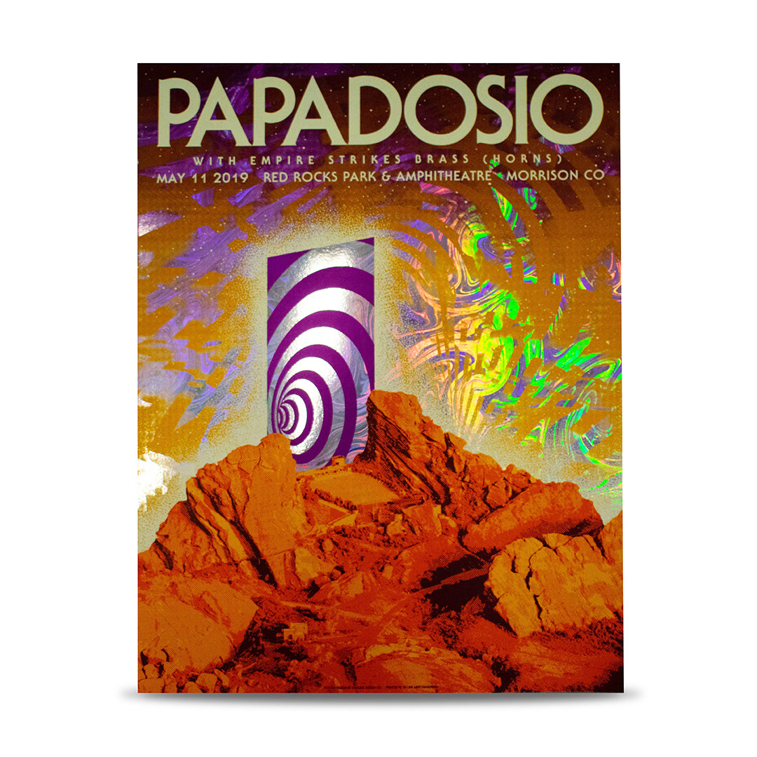 2019 Papadosio Red Rocks Show Poster Foil