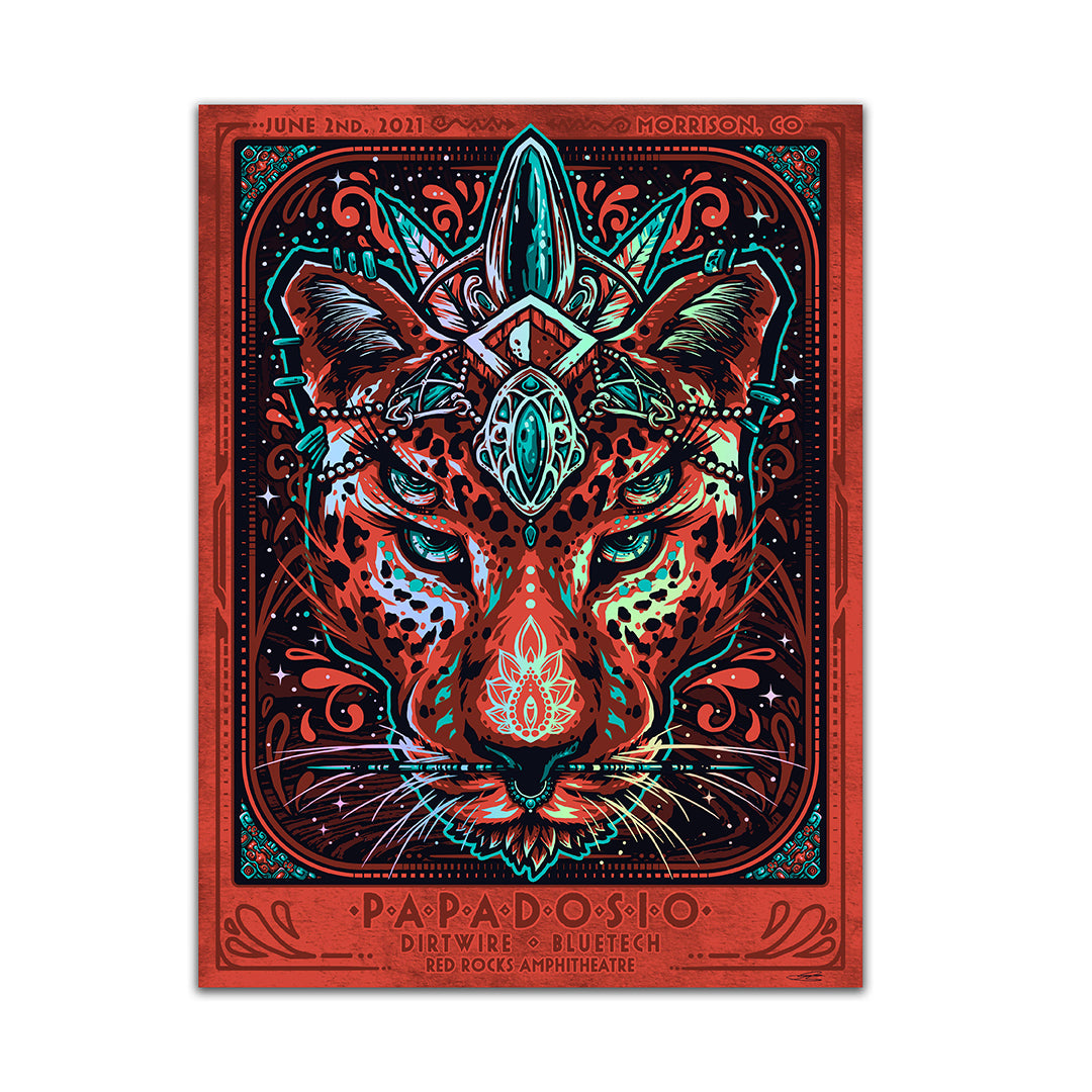 2021 Papadosio Red Rocks Foil Show Poster