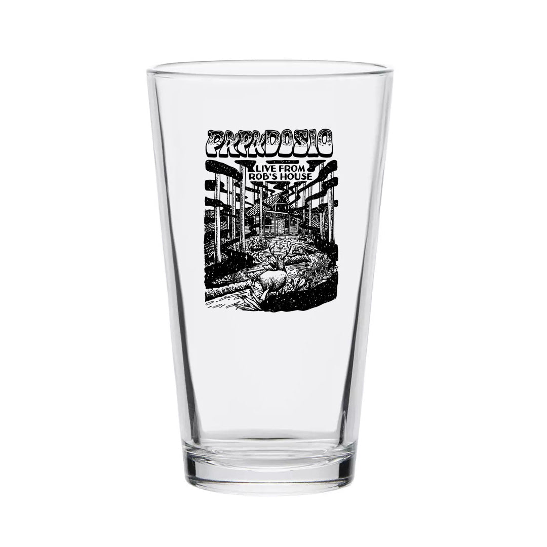 Papadosio Pint Glass "Live from Rob's House"