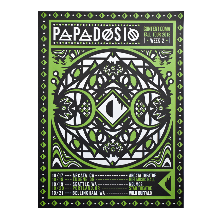 2018 Papadosio Content Coma Tour Poster – Week 2