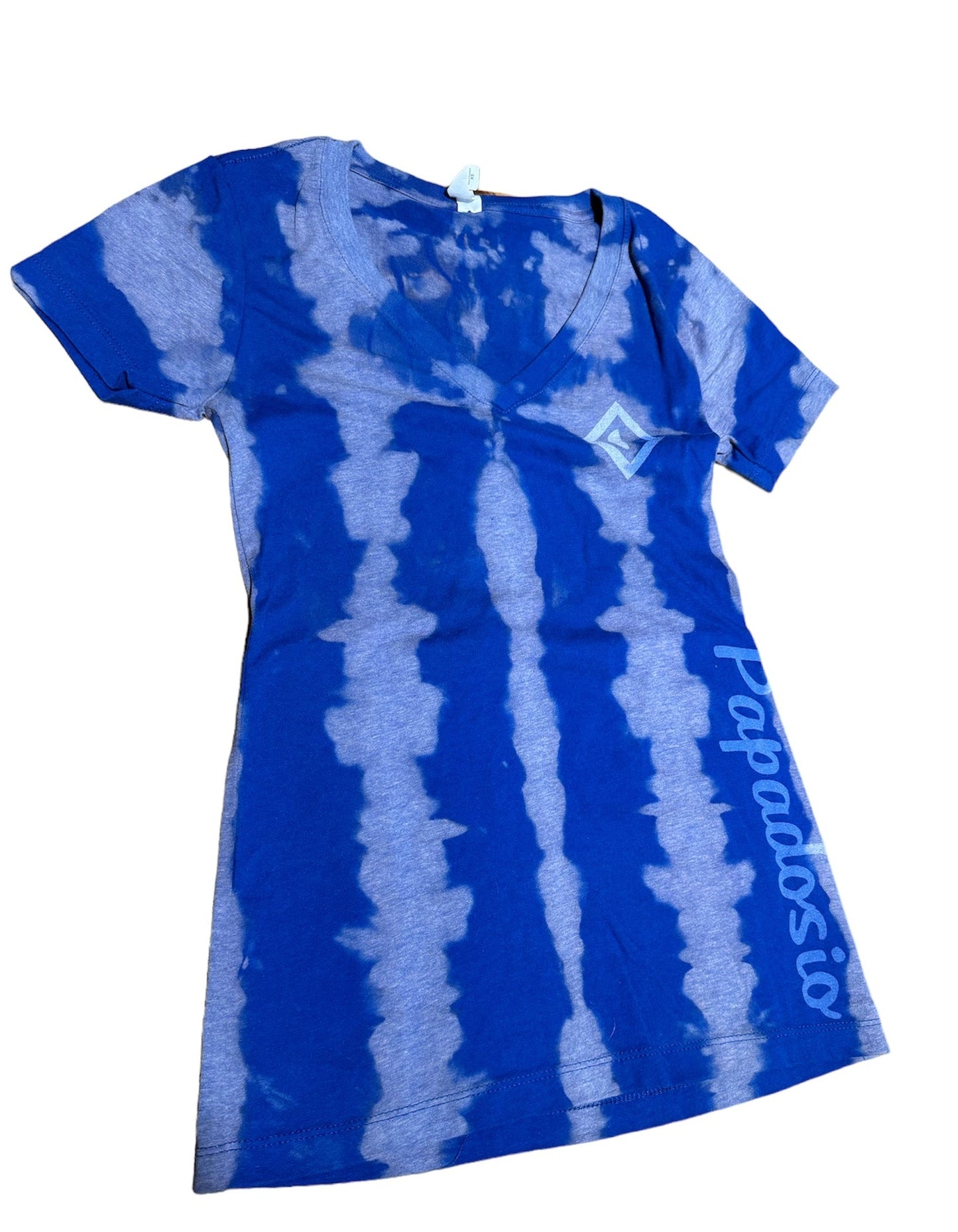 Papadosio Ladies Cut V-Neck Bleach Dyed T-Shirt