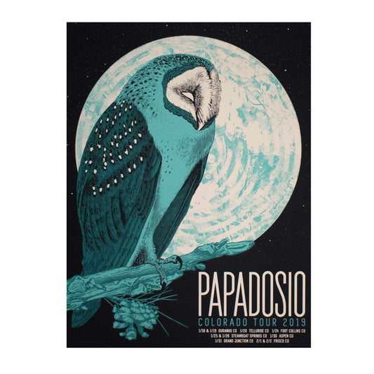 2019 Papadosio Moon Owl Colorado Tour Poster